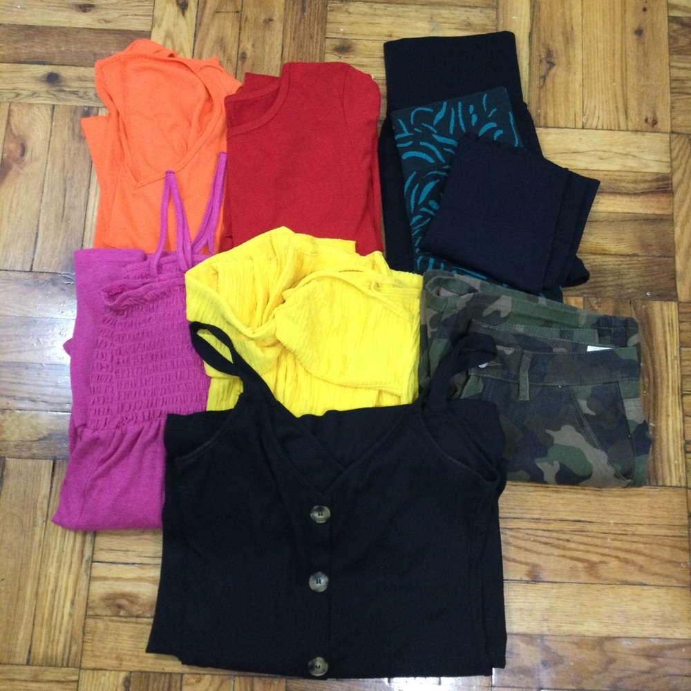 SHEIN Women’s Clothing Bundle 9 Piece Jumpsuits Dresses Biker Shorts Mixed